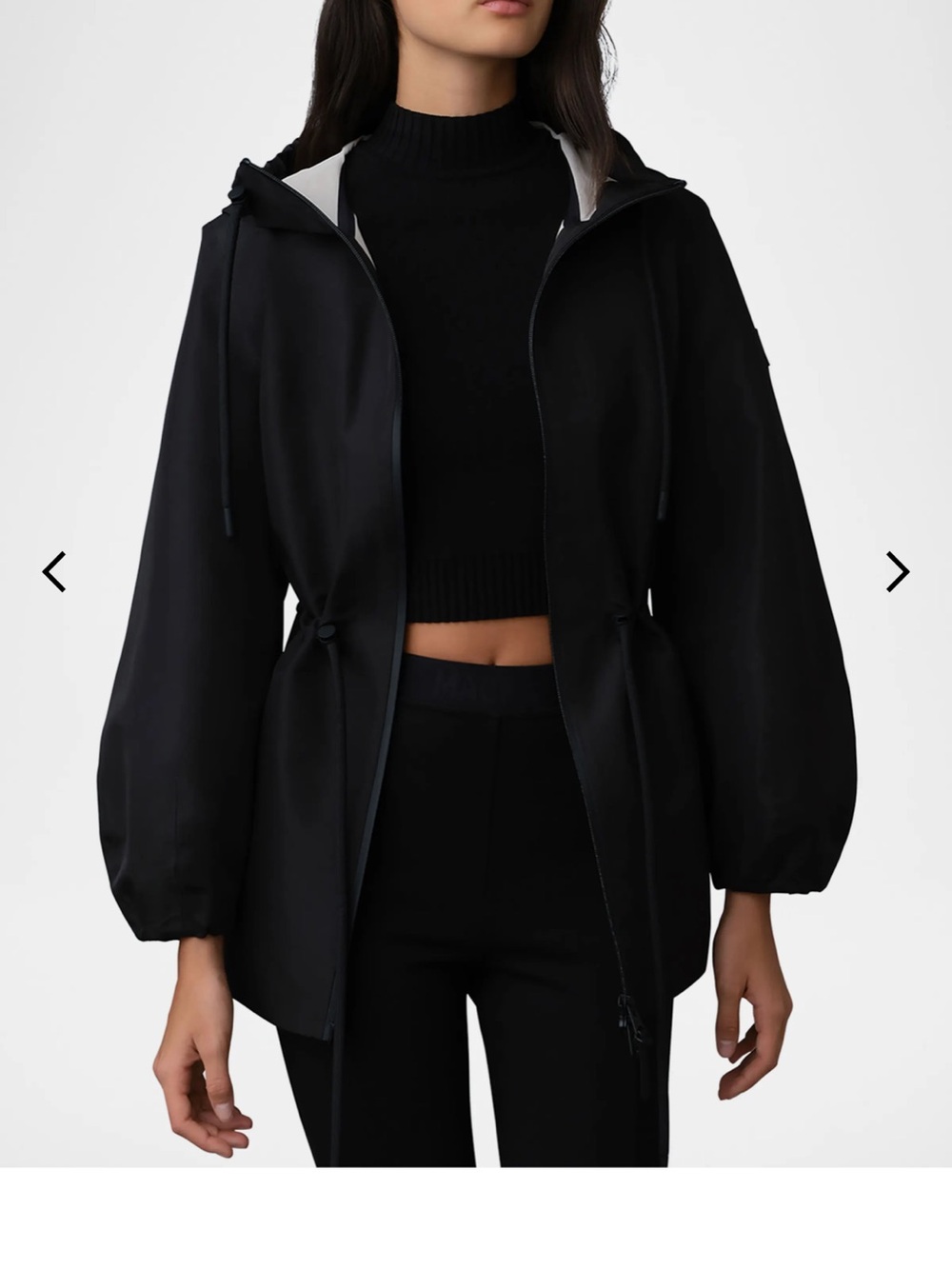Mackage Kalea Trench Jacket Black M NWT - Picture 3 of 14
